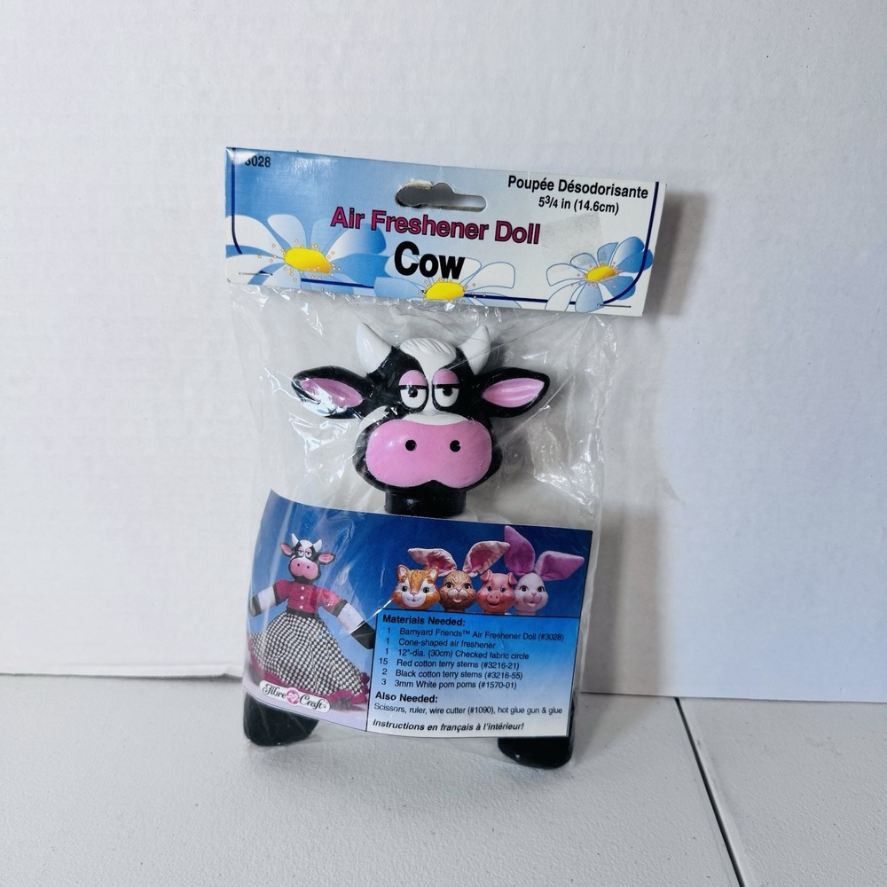 Fibre Craft Air Freshener Doll‎ Cover Cow NOS